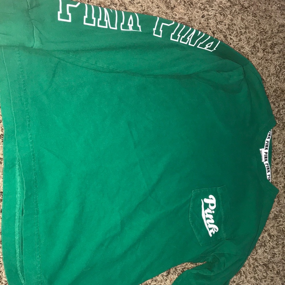 Green pink shirt